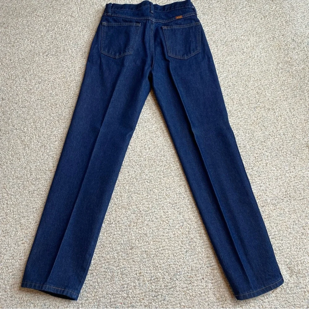 Men's Rustler Wrangler Straight Leg Jeans 100% Cotton Dark Wash 31 x 32 Cowboy‎ - Picture 7 of 11